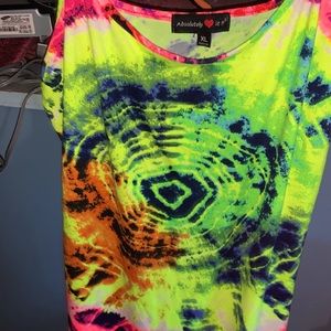 Multicolored tie dye dress, XL
